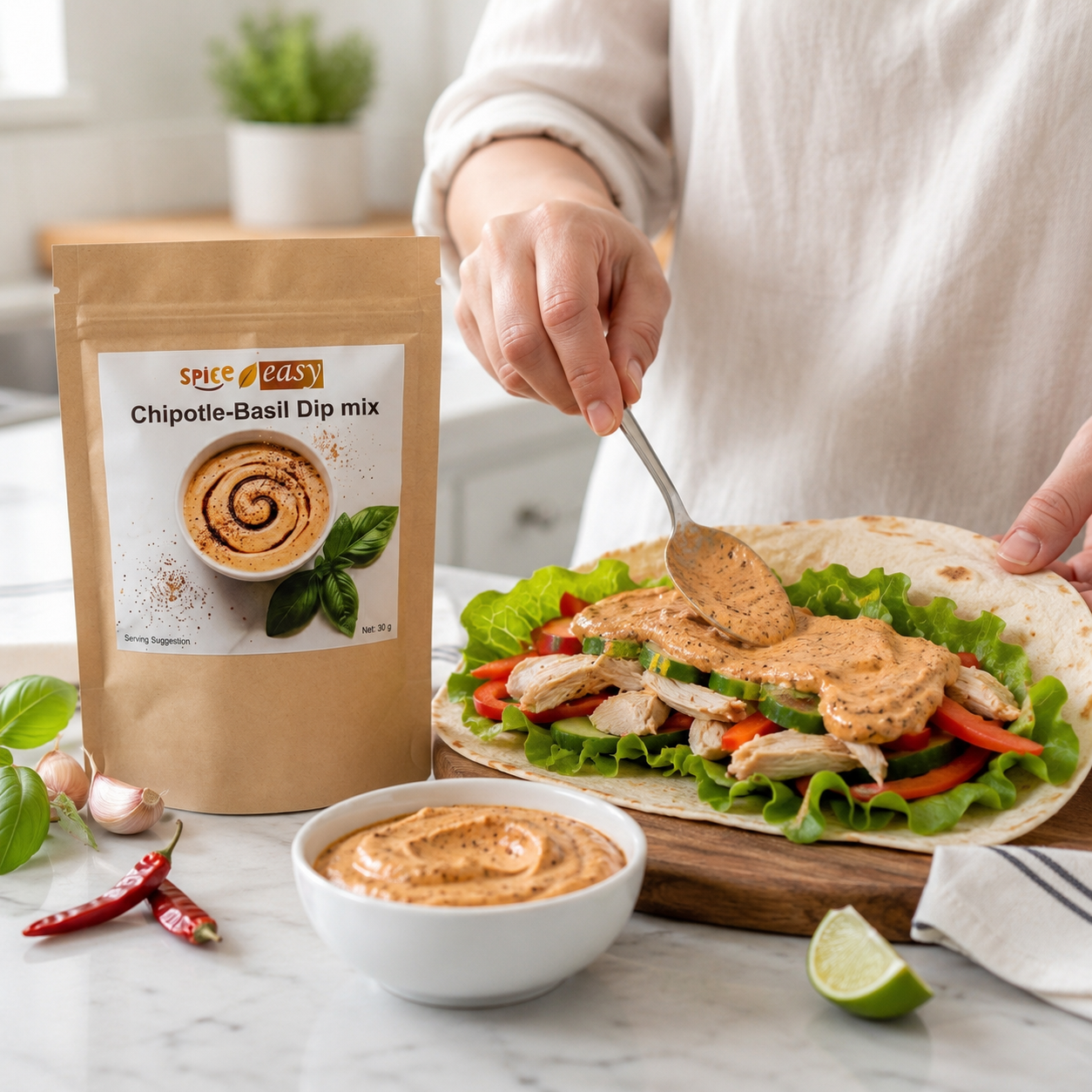 Chipotle Basil Dip Mix 30g