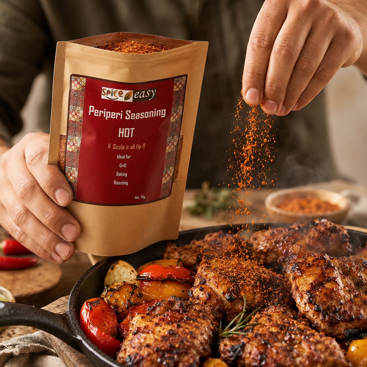 Peri Peri Seasoning Hot 70g