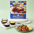 SpicenEasy chicken jalfrezi recipe kit packaging with spice sachets and tomato-based curry